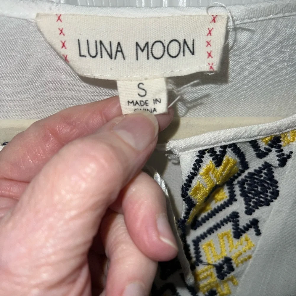 Luna Moon Anthropology Peasant Top Sz S - Picture 5 of 7